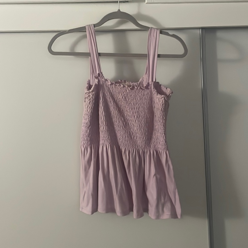 Lavender Anthropologie smocked tank top
